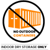 icon showing no outdoor storage containers are used Self-Storage Units